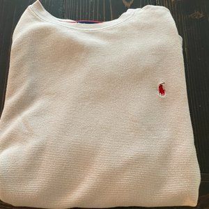 Men's USED Polo Light Gray Long Sleeve Thermal